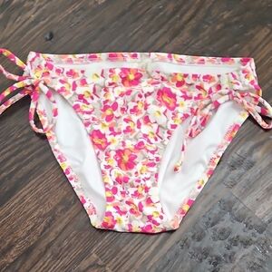 VICTORIA'S SECRET Foral Bikini Bottom with Side Ties